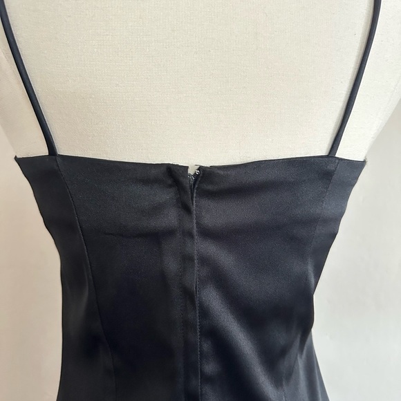 Vintage 90s Y2K Homecoming Dress Black Sparkle Prom Formal Sz XS Whimsygoth - Picture 5 of 11